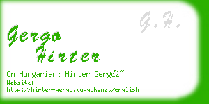 gergo hirter business card
